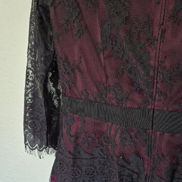 Ann Taylor Purple and Black Lace Blouse Size 2 - Picture 13 of 15